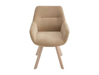 VENTE-UNIQUE.COM Set de 2 sillas tela beige