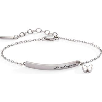 Alex and Ani Choose Happiness Inline Bracelet in Silver at Nordstrom