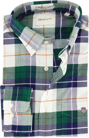 GANT Heren, Overhemden, Groen, Maat: 4XL