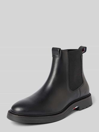Tommy Hilfiger Chelsea Boots aus echtem Leder in Black, Gr&ouml;&szlig;e 44