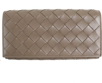 Bottega Veneta Brown Leather Long Wallet (Bi-Fold) (Pre-Owned)
