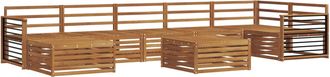 vidaXL Conjunto De Sof&aacute;s De Exterior 8 Uds. Natural Vidaxl