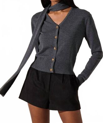 Astr Glynne Sweater In Charcoal
