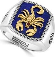 Effy Two-Tone Lapis Lazuli & Ruby Scorpion Signet Ring in Blue Multi at Nordstrom Rack, Size 10