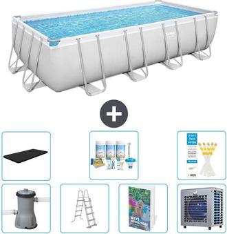 Bestway Piscina Bestway Power Steel Rectangular - 488x244x122 Cm - 8-piezas S612