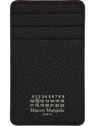 Maison Margiela Compact Cowhide Leather Wallet - Black