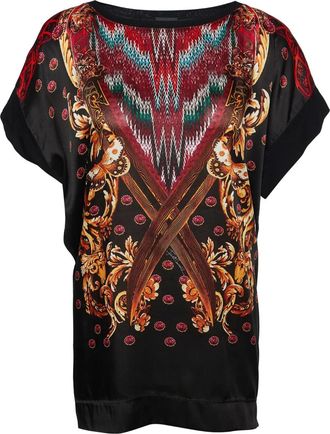 Cavalli pre-owned ornate-print top - Black