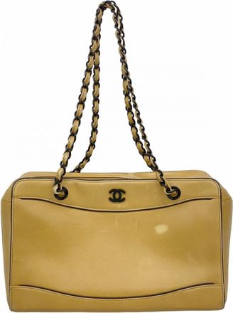 Chanel Beige Leather Tote Bag (Pre-Owned)