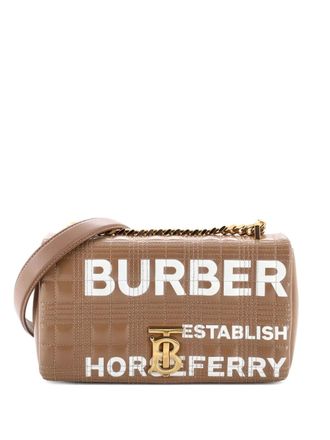 Burberry Lola Quilted Printed Coated Canvas Small shoulder bag - Toni neutri