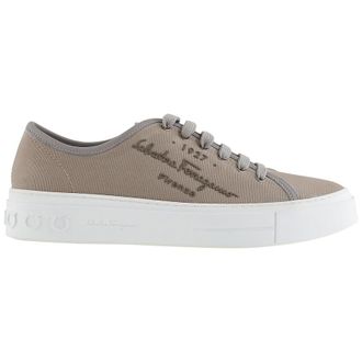 Ferragamo Salvatore Ferragamo Mens Mediterr Low Cut Sneakers In Rhinoceros Grey, Brand Size 6