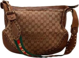 Gucci Pre-owned Le Pelham Hobo Schoudertas - Dames - Vintage Schoudertas - Bruin - ONE Size - Leer - Vintage