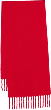 Toteme Fuzzy fringed scarf - Rood