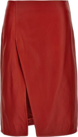 Loulou Studio Red Ekare skirt
