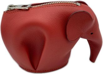 Loewe Red Color Leather Pouch (Pre-Owned)