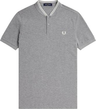 Fred Perry Bomber Collar Polo - Heren - Tops - Grijs - Maat: M Katoen