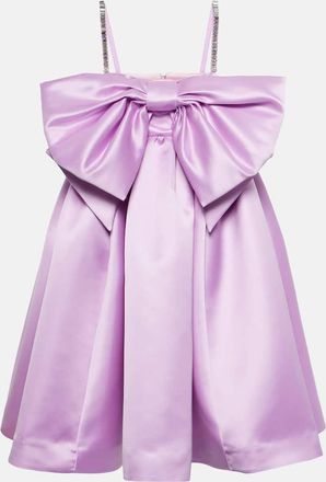 Nina Ricci Bow-detail duchesse satin minidress