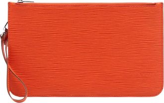 Louis Vuitton Pre-owned Zip Pouch met polsband - Dames - Vintage Clutch - Oranje - ONE Size - Vintage