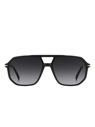 David Beckham geometric-frame sunglasses - Black