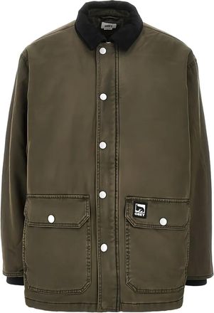 Obey buttoned patch jacket - Green