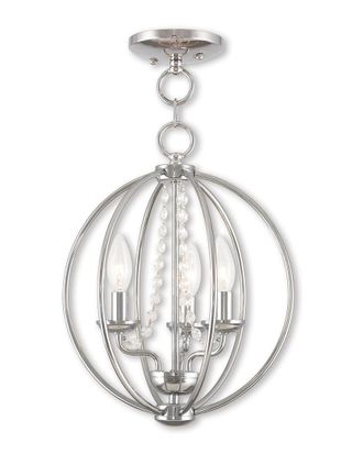 Livex Lighting Livex Arabella 3-Light Ch Mini Chandelier/Ceiling Mount