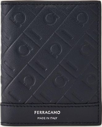 Ferragamo Men Ferragamo Monogram credit card holder Blue