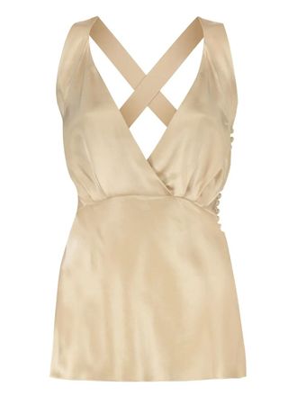 Khaite Oli top - women - Silk - 6 - Neutrals