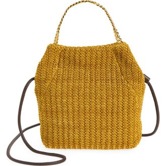 Veronica Beard Small Woven Slouch Bag in Gold at Nordstrom