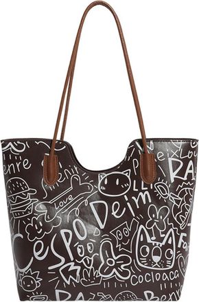 Generic Trendy Tote Bag for Women, Large Capacity Convertible Crossbody Shoulder Armpit Top Handle Bag