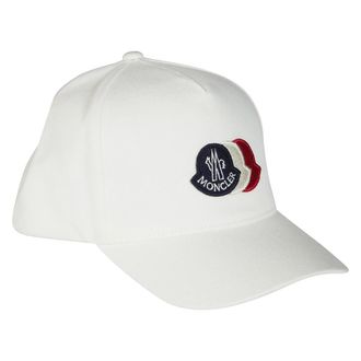 Moncler Cappello Baseball - unisex - Petten - Wit - M - Katoen - Accessoires