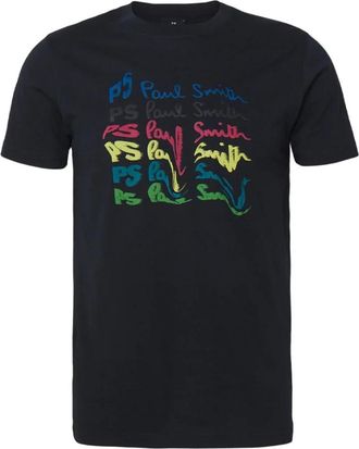 Paul Smith T-shirt Logo Onda - Heren - T-shirts - Zwart - S - Katoen - Tops