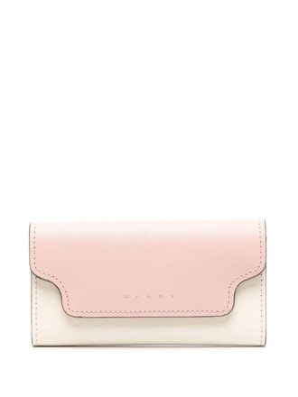 Marni two-tone leather keyholder - Neutrals