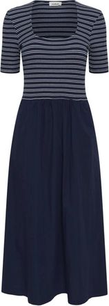 Soaked In Luxury Midi Jurken - Dames - Casual kleedjes - Blauw - XS - Kleedjes