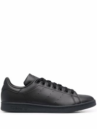adidas leather low-top sneakers - Black