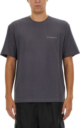 Ih Nom Uh Nit Grey Cotton T-Shirt with Graphic Print