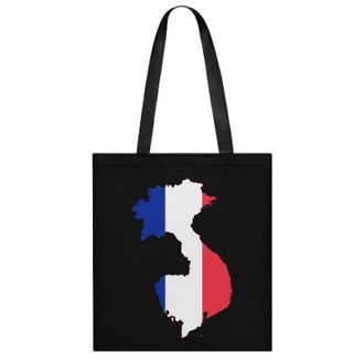 Generic Flag Map of French Womens Tote Casual Shopping Bag Lightweight Shoulder Bags Hobos Handbag for Work Travel Daily 35x40cm