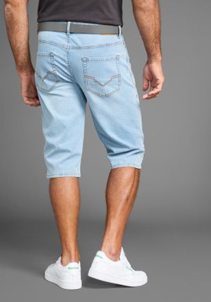 H.I.S Jeansbermudas »HANTZ« Set, mit abnehmbarem Gürtel, 2 Stk. tlg. gerader Beinschnitt, Used-Look mit Abriebeffekten
