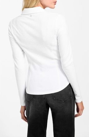 Guess Annida Corset Button-Up Shirt in White at Nordstrom, Size X-Small