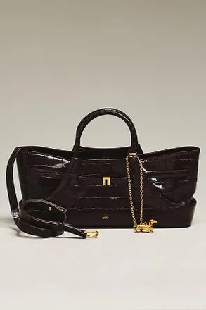 Maeve Dachshund Metal Charm Tote Bag