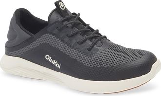 Olukai Kialoa Convertible Lace-Up Waterproof Sneaker in Dark Shadow /Lava Rock at Nordstrom, Size 11.5