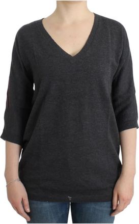 Costume National V-neck Truien - Dames - V-hals truien - Veelkleurig - M - Wol - Truien & Vesten