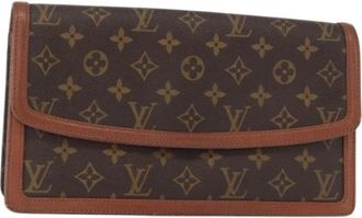 Louis Vuitton Pre-owned Vintage Canvas Clutch - Dames - Vintage Clutch - Bruin - ONE Size - Vintage