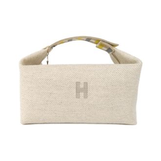 Herm&egrave;s Beige Wool Pouch (Pre-Owned)