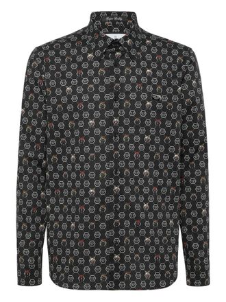 Philipp Plein Sugar Daddy Monogram Fairy overhemd - Zwart