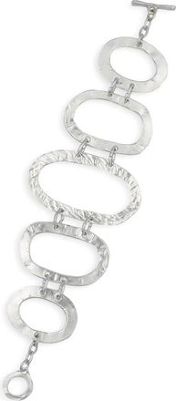 Karine Sultan Hammered Oval Link Toggle Bracelet in Silver at Nordstrom Rack
