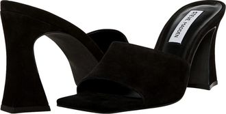 Steve Madden Fairfax Heeled Sandal Black Nubuck FAIR06S1-BLK Womens