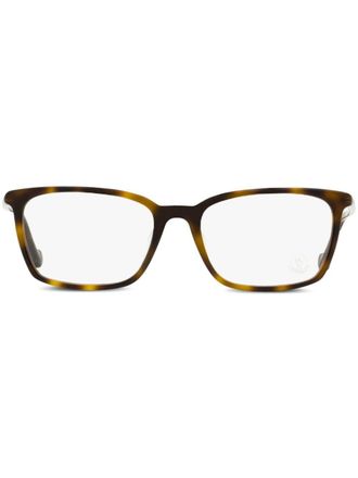 Moncler Occhiali da sole rettangolari tartarugati - Marrone