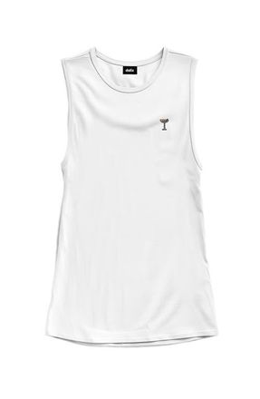 Dalix Womens Coffee Martini Muscle Tank in White at Nordstrom, Size X-Large
