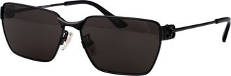 Balenciaga Unisex Sunglasses Bb0374sk Black-Grey Metal Black-Black-Grey Black/black/grey