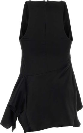 J.W.Anderson Womens Black Satin Top Maglie
