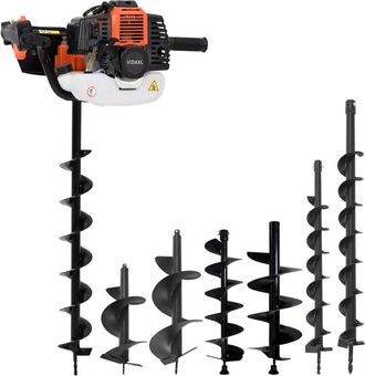 vidaXL Vidaxl - Set De Ahoyadora Con Barrena Perforadora De Suelo De Acero